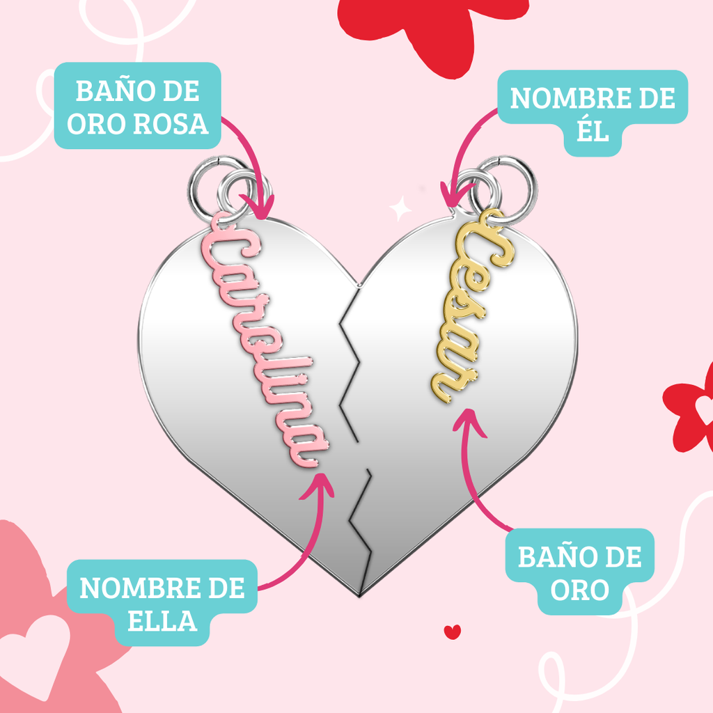 Un solo corazón, dos almas: El dije de corazón partido perfecto para parejas enamoradas