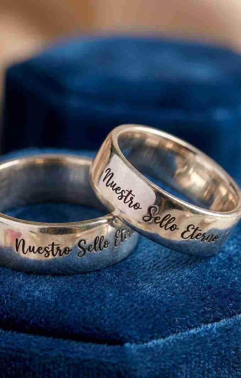 Anillos de Matrimonio en Plata 925 con Huellas Reales que Forman un Corazón + Canción Personalizada GRATIS