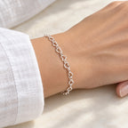 Pulsera Corazones Entrelazados de Plata .925 – 21 cm
