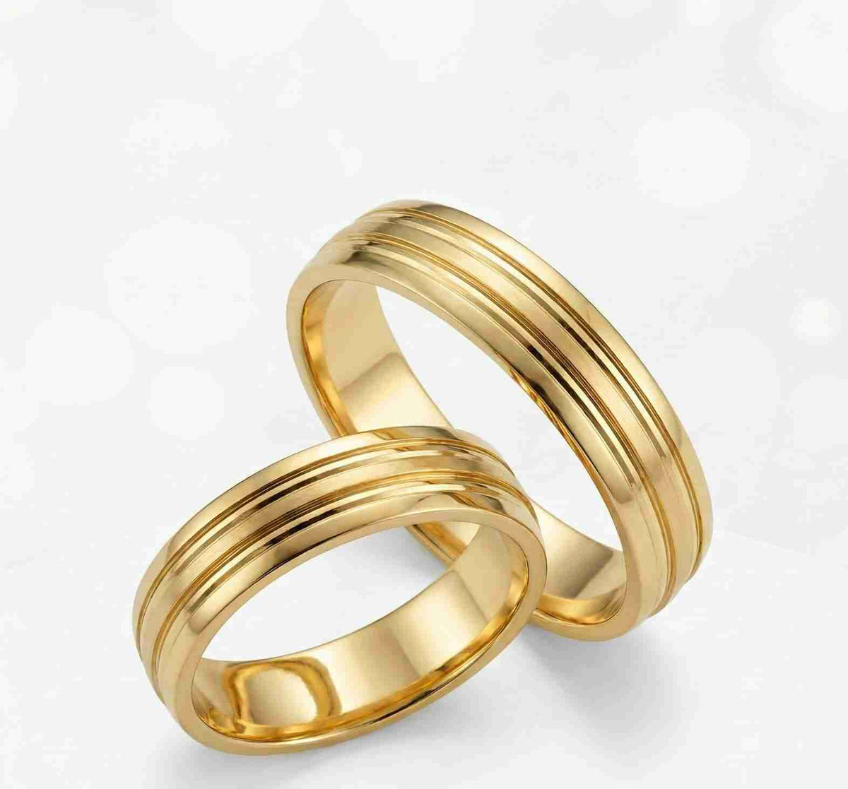 Anillos de Matrimonio en Plata 925 con Baño de Oro 18 Kilates + Canción Personalizada GRATIS