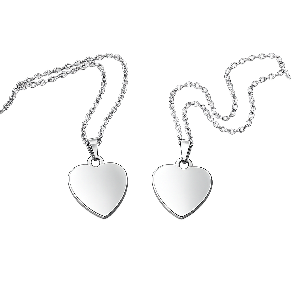 Collar Corazón con Foto Grabada Personalizado | Platamor