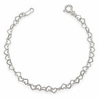 Pulsera Corazones Entrelazados de Plata .925 – 21 cm