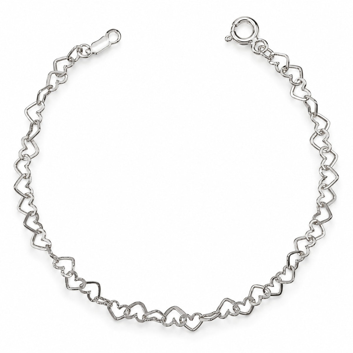 Pulsera Corazones Entrelazados de Plata .925 – 21 cm