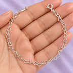 Pulsera Corazones Entrelazados de Plata .925 – 21 cm