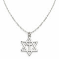 Dije Estrella de David con Cruz de Plata con Cadena