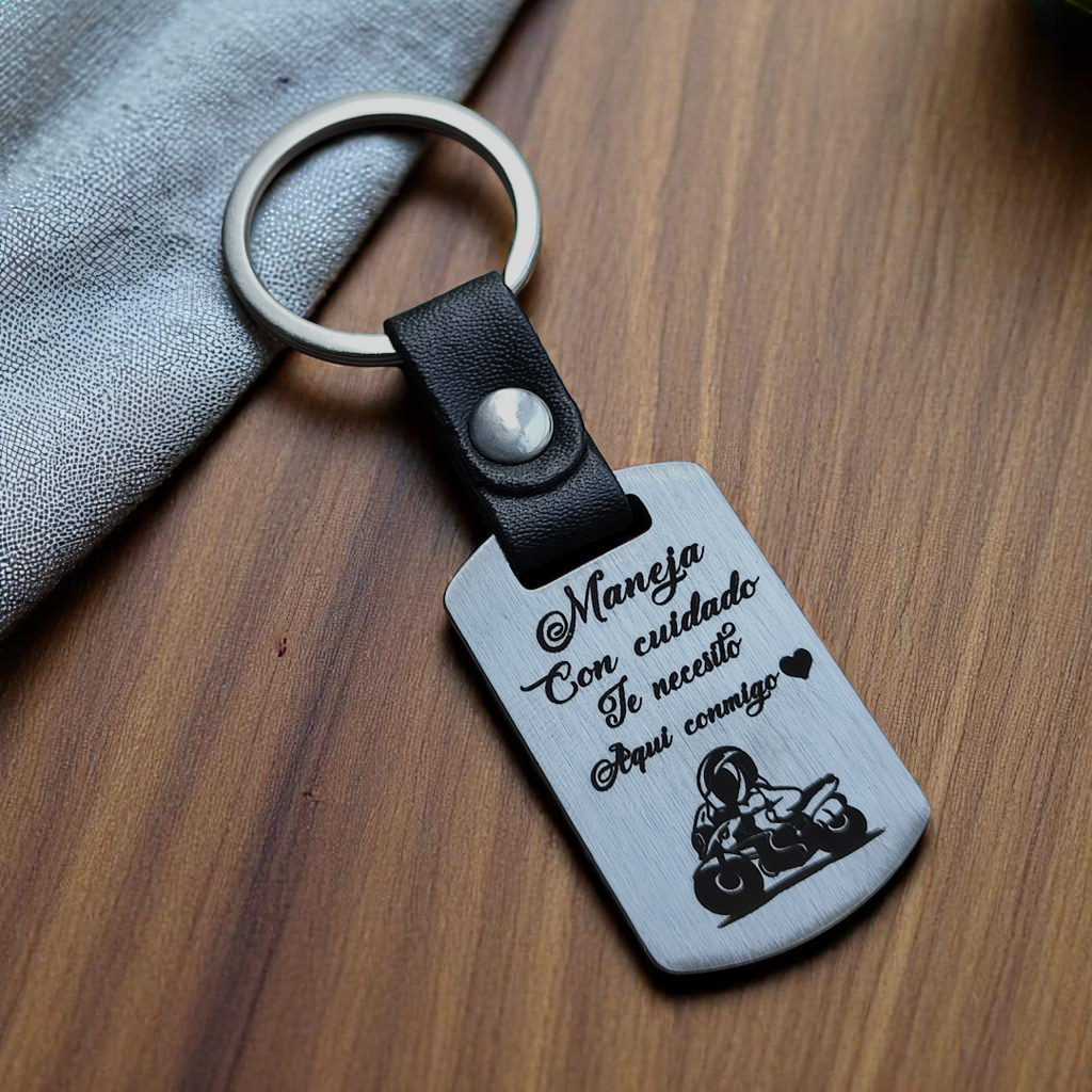 Llavero de Acero Personalizado Moto