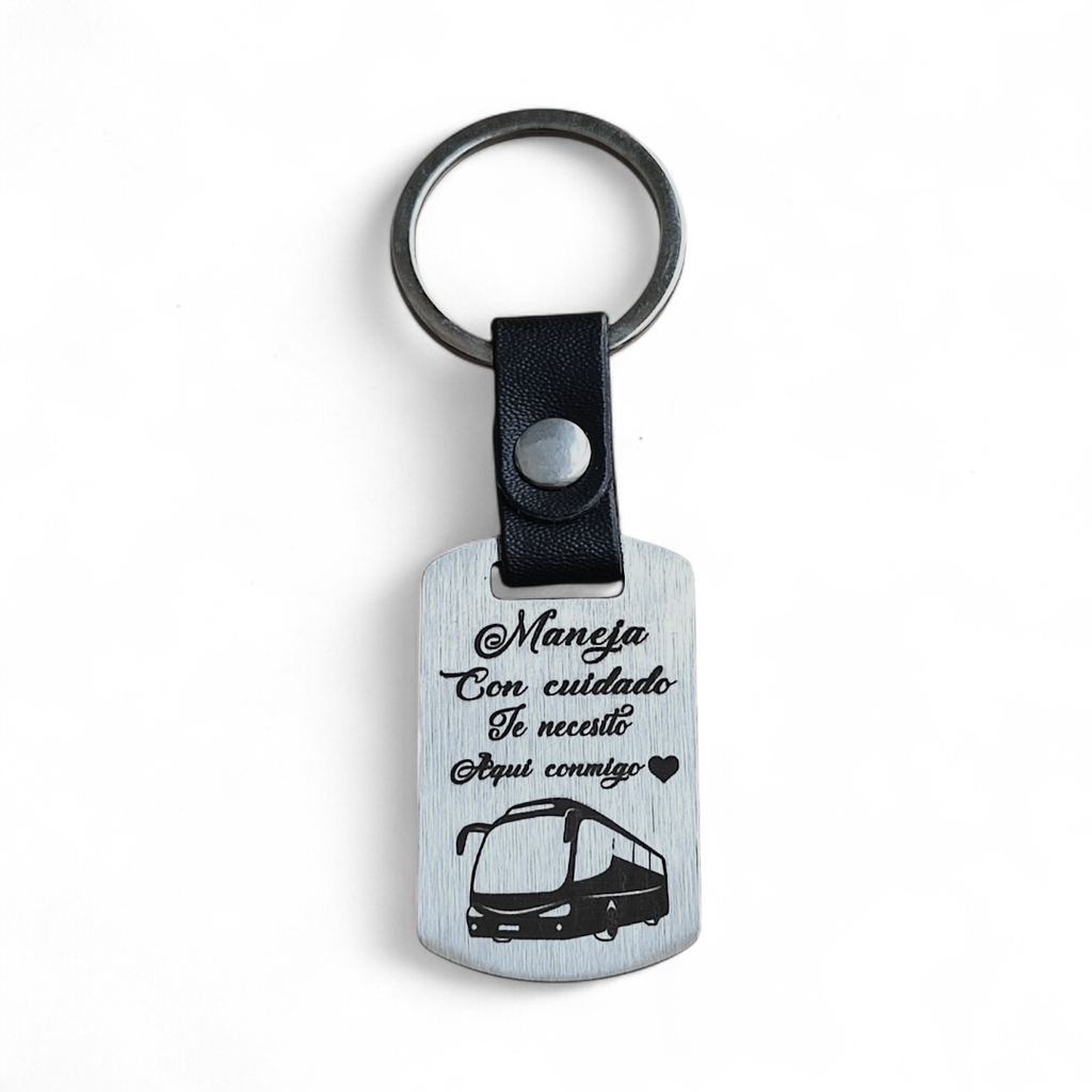 Llavero de Acero Personalizado Bus
