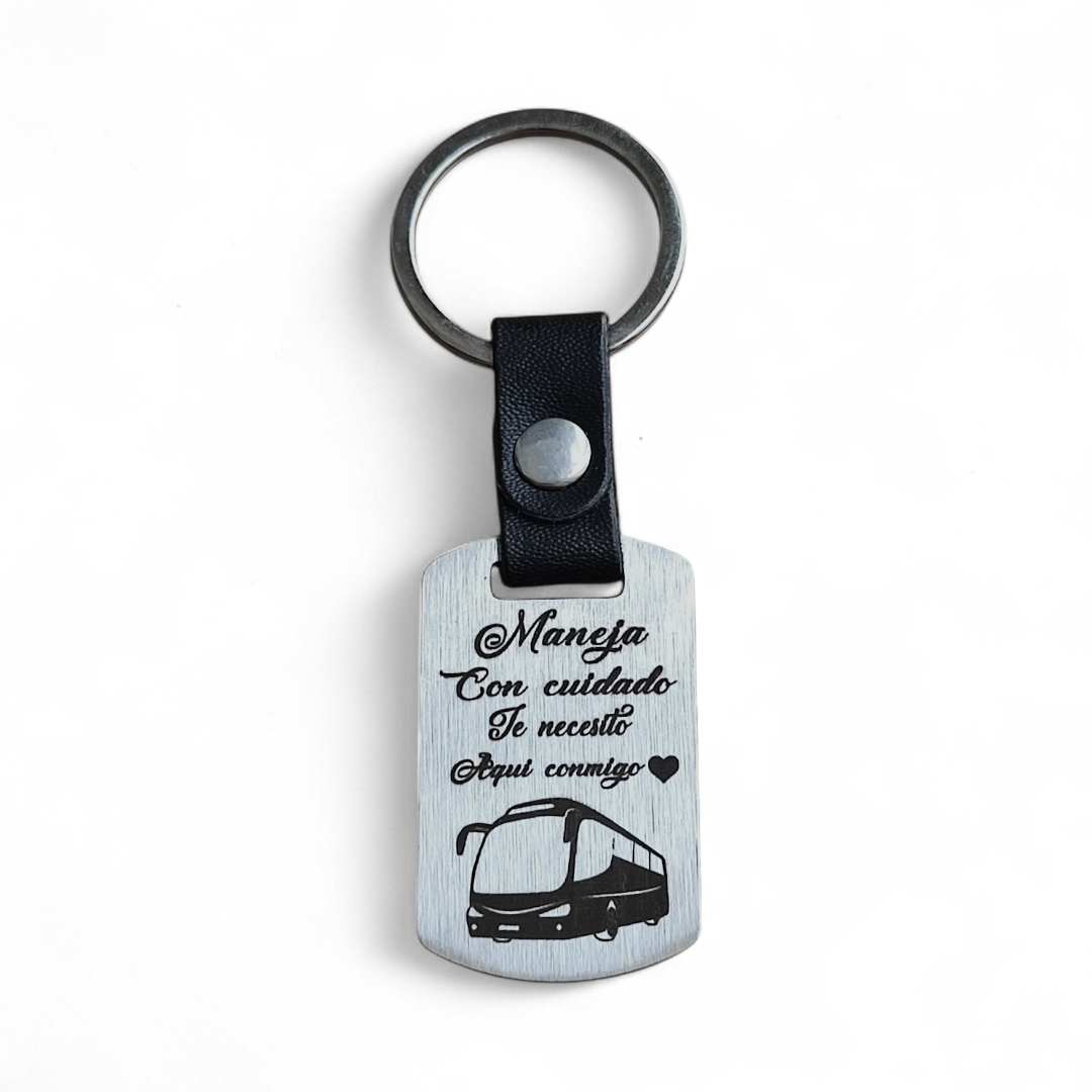 Llavero de Acero Personalizado Bus