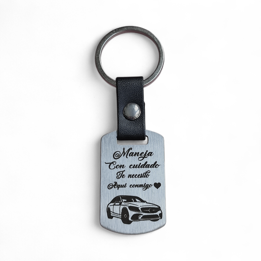 Llavero de Acero Personalizado Carro