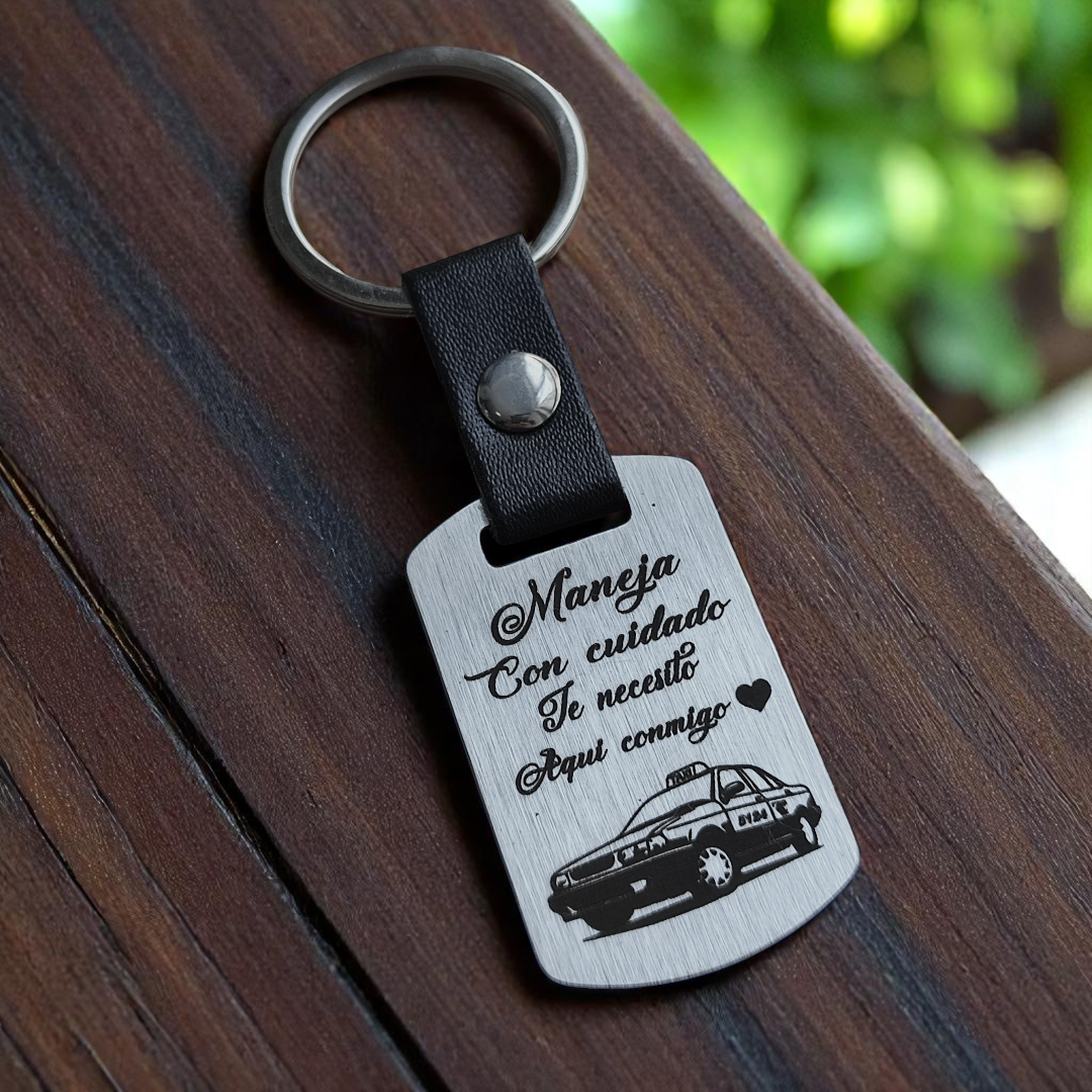 Llavero de Acero Personalizado Taxi