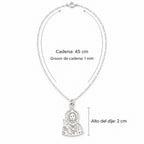 Dije San Judas Tadeo de Plata .925 con Cadena Incluida — Regalo de Fe y Protección