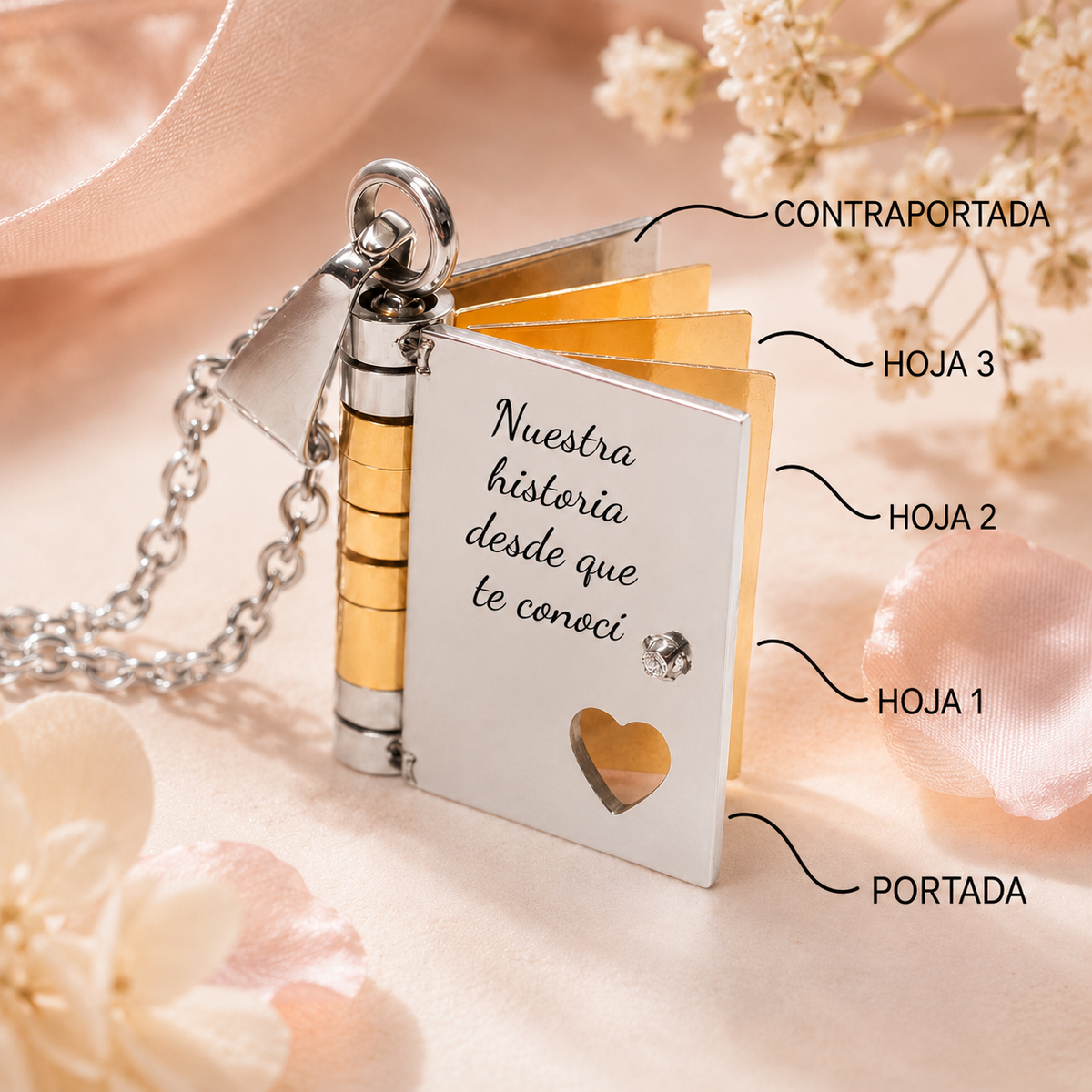 Collar Libro Personalizado  - para contar una historia | Platamor