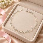 Pulsera Corazones Entrelazados de Plata .925 – 21 cm